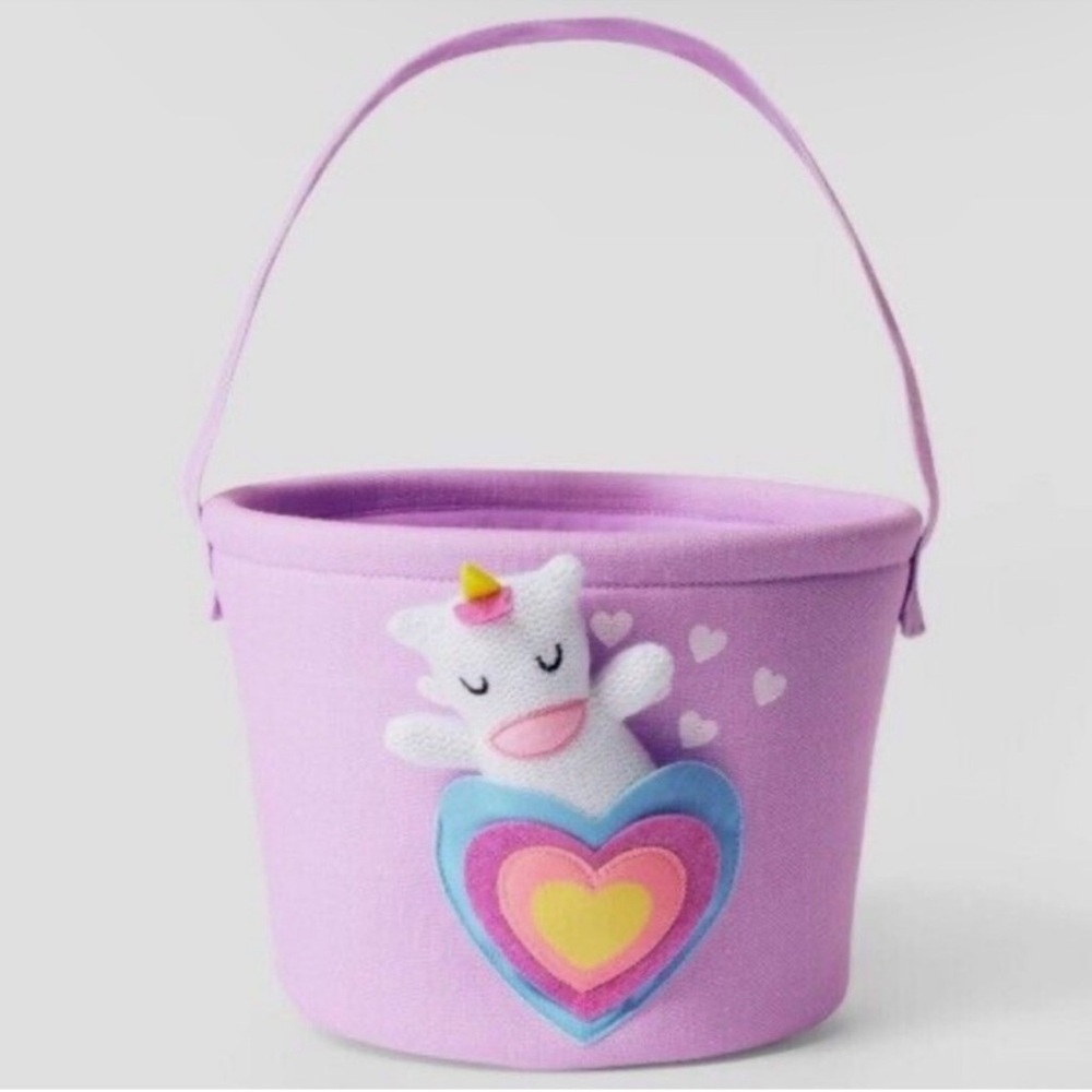 New Target Spritz Purple Unicorn Plush Pocket Easter Basket